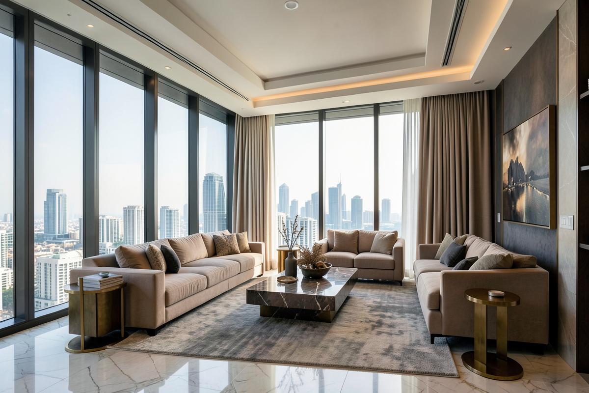 Luxury penthouse interior in Dubai